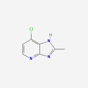 molecular formula C7H6ClN3 B592061 7-Chloro-2-methyl-3H-imidazo[4,5-b]pyridine CAS No. 1086423-62-2