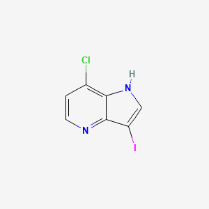 molecular formula C7H4ClIN2 B592062 7-Chloro-3-iodo-1H-pyrrolo[3,2-B]pyridine CAS No. 1190318-10-5