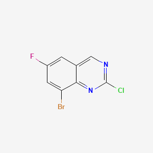 molecular formula C8H3BrClFN2 B592063 8-Bromo-2-chloro-6-fluoroquinazoline CAS No. 953039-63-9