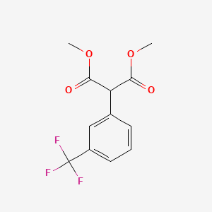 molecular formula C12H11F3O4 B592094 二甲基-(3-(三氟甲基)-苯基)-丙二酸酯 CAS No. 138485-29-7
