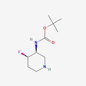 molecular formula C10H19FN2O2 B592103 (3S,4R)-rel-3-(Boc-amino)-4-fluoropiperidine CAS No. 1363382-99-3