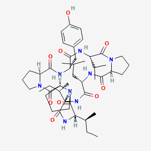 molecular formula C47H72N8O9 B592111 Hymenistatin I CAS No. 129536-23-8