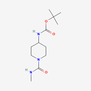 molecular formula C12H23N3O3 B592114 tert-Butyl (1-(methylcarbamoyl)piperidin-4-yl)carbamate CAS No. 1286274-70-1