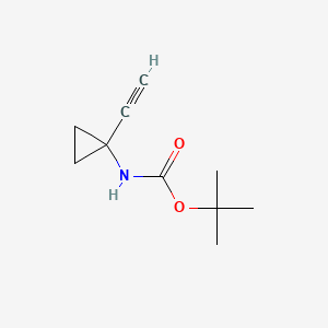 molecular formula C10H15NO2 B592118 Tert-butyl (1-ethynylcyclopropyl)carbamate CAS No. 1268810-09-8
