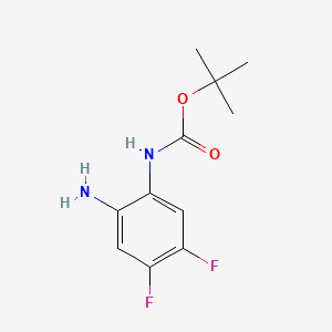molecular formula C11H14F2N2O2 B592122 tert-Butyl (2-amino-4,5-difluorophenyl)carbamate CAS No. 1000698-88-3