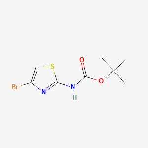 molecular formula C8H11BrN2O2S B592143 tert-Butyl-4-Bromthiazol-2-ylcarbamát CAS No. 944804-88-0