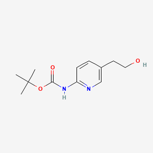 molecular formula C12H18N2O3 B592151 叔丁基(5-(2-羟乙基)吡啶-2-基)氨基甲酸酯 CAS No. 1260897-34-4