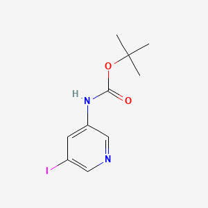 molecular formula C10H13IN2O2 B592157 叔丁基(5-碘吡啶-3-基)氨基甲酸酯 CAS No. 857266-59-2