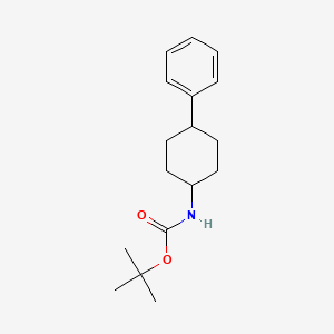 molecular formula C17H25NO2 B592164 叔丁基（反式-4-苯基环己基）氨基甲酸酯 CAS No. 1190890-51-7