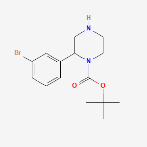 molecular formula C15H21BrN2O2 B592176 Tert-butyl 2-(3-bromophenyl)piperazine-1-carboxylate CAS No. 886767-65-3