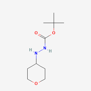 molecular formula C10H20N2O3 B592187 tert-Butyl 2-(tetrahydro-2H-pyran-4-yl)hydrazinecarboxylate CAS No. 693287-79-5