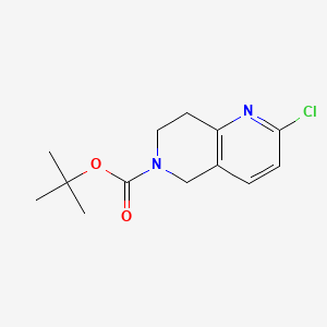 molecular formula C13H17ClN2O2 B592199 叔丁基2-氯-7,8-二氢-1,6-萘啶-6(5H)-羧酸酯 CAS No. 1151665-15-4