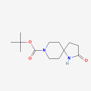 molecular formula C13H22N2O3 B592205 tert-Butyl 2-oxo-1,8-diazaspiro[4.5]decane-8-carboxylate CAS No. 1158749-94-0