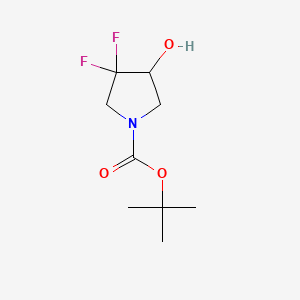 molecular formula C9H15F2NO3 B592232 叔丁基 3,3-二氟-4-羟基吡咯烷-1-羧酸酯 CAS No. 1434141-81-7