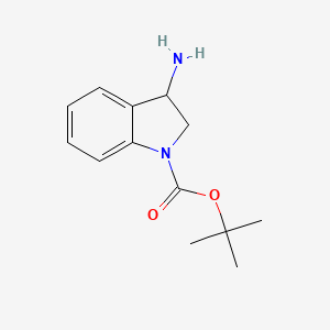 molecular formula C13H18N2O2 B592243 tert-Butyl 3-aminoindoline-1-carboxylate CAS No. 936829-23-1