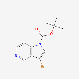 molecular formula C12H13BrN2O2 B592245 叔丁基3-溴-1H-吡咯并[3,2-c]吡啶-1-羧酸酯 CAS No. 192189-16-5