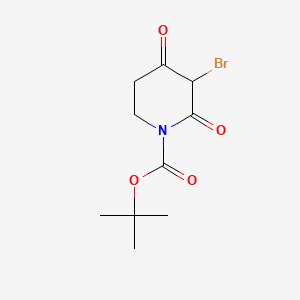 molecular formula C10H14BrNO4 B592246 叔丁基 3-溴-2,4-二氧哌啶-1-羧酸酯 CAS No. 1312412-87-5