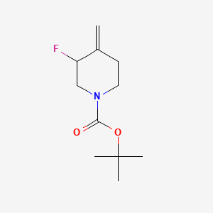 molecular formula C11H18FNO2 B592250 叔丁基 3-氟-4-亚甲基哌啶-1-羧酸酯 CAS No. 882033-92-3