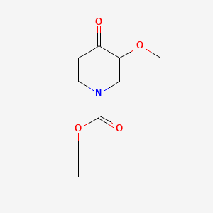molecular formula C11H19NO4 B592255 叔丁基 3-甲氧基-4-氧代哌啶-1-甲酸酯 CAS No. 1188265-31-7