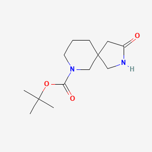 molecular formula C13H22N2O3 B592260 tert-Butyl 3-oxo-2,7-diazaspiro[4.5]decane-7-carboxylate CAS No. 1158750-91-4