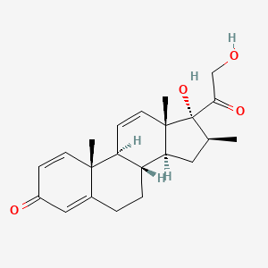 molecular formula C22H28O4 B592267 17,21-二羟基-16β-甲基孕-1,4,11-三烯-3,20-二酮 CAS No. 330157-04-5