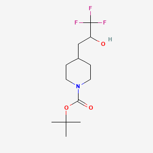 molecular formula C13H22F3NO3 B592269 Tert-butyl 4-(3,3,3-trifluoro-2-hydroxypropyl)piperidine-1-carboxylate CAS No. 1228631-10-4