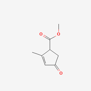 molecular formula C8H10O3 B592270 Methyl 2-methyl-4-oxocyclopent-2-ene-1-carboxylate CAS No. 128350-67-4