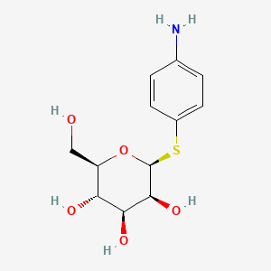 molecular formula C12H17NO5S B592271 4-Aminophenyl b-D-thiomannopyranoside CAS No. 129970-93-0