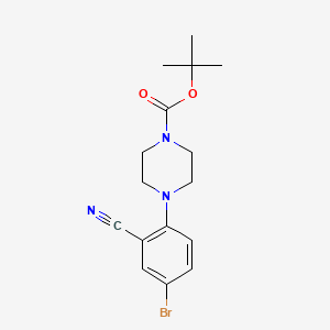 molecular formula C16H20BrN3O2 B592276 Tert-butyl 4-(4-bromo-2-cyanophenyl)piperazine-1-carboxylate CAS No. 791846-40-7
