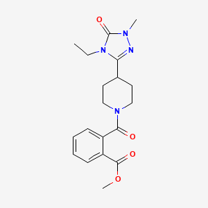 molecular formula C19H24N4O4 B5922767 methyl 2-{[4-(4-ethyl-1-methyl-5-oxo-4,5-dihydro-1H-1,2,4-triazol-3-yl)piperidin-1-yl]carbonyl}benzoate 