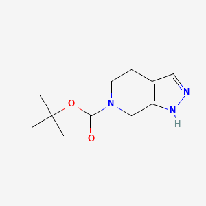 molecular formula C11H17N3O2 B592289 tert-Butyl 4,5-dihydro-1H-pyrazolo[3,4-c]pyridine-6(7H)-carboxylate CAS No. 871726-73-7