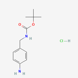 molecular formula C12H19ClN2O2 B592295 tert-Butyl 4-aminobenzylcarbamate hydrochloride CAS No. 174959-54-7