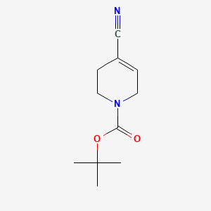 molecular formula C11H16N2O2 B592309 叔丁基 4-氰基-5,6-二氢吡啶-1(2H)-甲酸酯 CAS No. 873551-20-3
