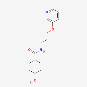 molecular formula C15H22N2O3 B5923113 cis-4-hydroxy-N-[3-(pyridin-3-yloxy)propyl]cyclohexanecarboxamide 