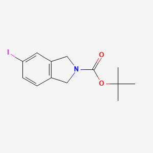 molecular formula C13H16INO2 B592326 叔丁基 5-碘代异吲哚啉-2-甲酸酯 CAS No. 905274-26-2