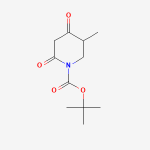 molecular formula C11H17NO4 B592327 叔丁基 5-甲基-2,4-二氧代哌啶-1-羧酸酯 CAS No. 942425-69-6
