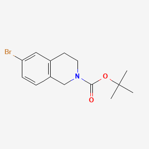 molecular formula C14H18BrNO2 B592335 Tert-butyl 6-bromo-3,4-dihydroisoquinoline-2(1H)-carboxylate CAS No. 893566-74-0