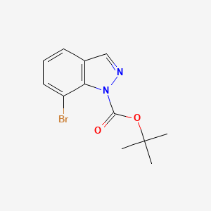 molecular formula C12H13BrN2O2 B592346 tert-Butyl 7-bromo-1H-indazole-1-carboxylate CAS No. 1092352-37-8