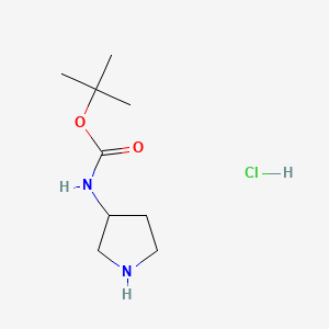 molecular formula C9H19ClN2O2 B592358 3-(Boc-amino)pyrrolidine Hydrochloride CAS No. 1188263-72-0