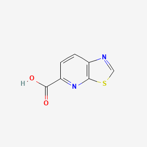 molecular formula C7H4N2O2S B592364 噻唑并[5,4-b]吡啶-5-羧酸 CAS No. 1304788-06-4