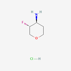 B592369 (3R,4S)-3-Fluorotetrahydro-2H-pyran-4-amine hydrochloride CAS No. 1630906-66-9