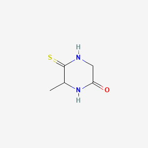 B592379 6-Methyl-5-thioxopiperazin-2-one CAS No. 128425-21-8