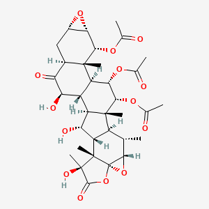 molecular formula C34H44O14 B592399 塔卡龙内酯 AJ CAS No. 1349904-82-0