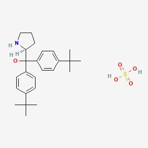 molecular formula C25H37NO5S B592434 (2S)-(4,4'-二异丁基苯基)吡咯烷甲醇硫酸盐 CAS No. 131180-56-8