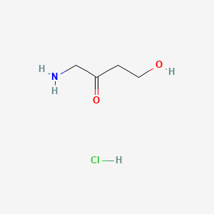 molecular formula C4H10ClNO2 B592455 1-氨基-4-羟基丁烷-2-酮盐酸盐 CAS No. 92632-79-6
