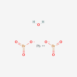 molecular formula Br2H2O7Pb B592474 Lead(2+);dibromate;hydrate CAS No. 10031-21-7