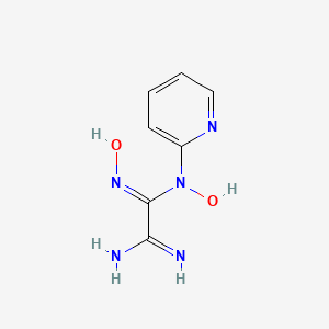 molecular formula C7H9N5O2 B592476 (1Z)-N~1~,N'~1~-Dihydroxy-N~1~-(2-pyridinyl)ethanediimidamide CAS No. 135329-77-0