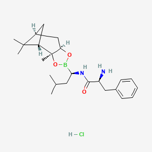 molecular formula C24H38BClN2O3 B592503 (alphaS)-α-氨基-N-[(1R)-1-[(3aS,4S,6S,7aR)-六氢-3a,5,5-三甲基-4,6-甲烷-1,3,2-苯二氧杂硼烷-2-基]-3-甲基丁基]苯丙酰胺盐酸盐 CAS No. 205393-21-1