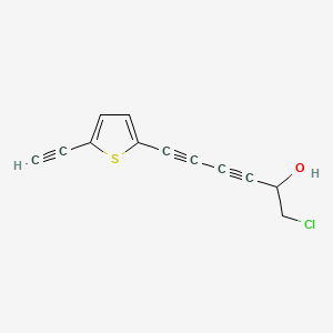 B592508 1-Chloro-6-(5-ethynylthiophen-2-yl)hexa-3,5-diyn-2-ol CAS No. 78876-53-6