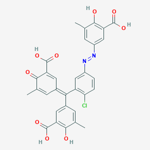 5-[(Z)-[5-[(3-carboxy-4-hydroxy-5-methylphenyl)diazenyl]-2-chlorophenyl]-(3-carboxy-5-methyl-4-oxocyclohexa-2,5-dien-1-ylidene)methyl]-2-hydroxy-3-methylbenzoic acid